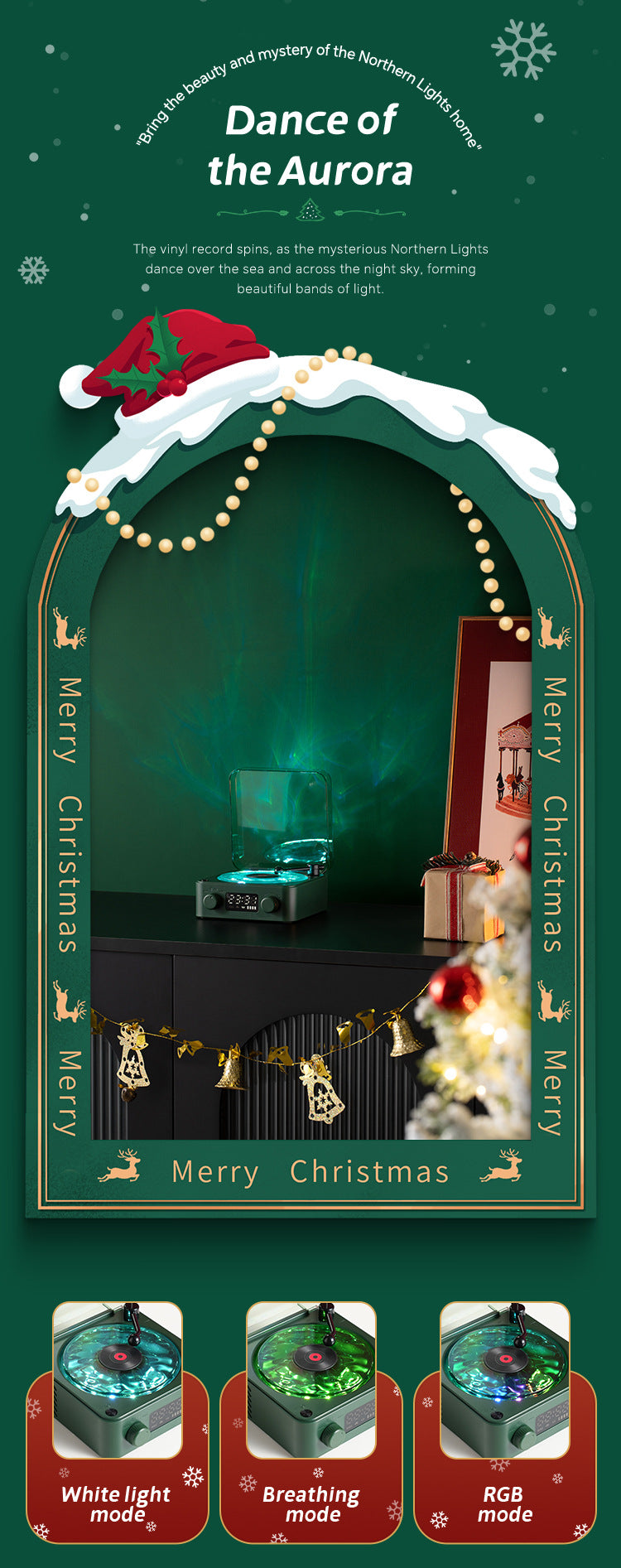 Creative Santa Claus Bluetooth Speaker Listening to Sea White Gift