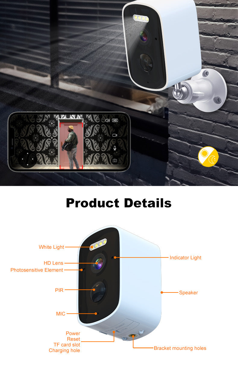 2.5K 5MP Magnetic Wireless Smart Surveillance Camera | 4000mAh Battery