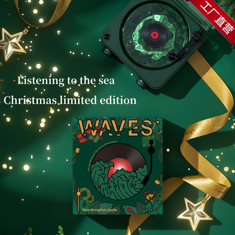 Creative Santa Claus Bluetooth Speaker Listening to Sea White Gift