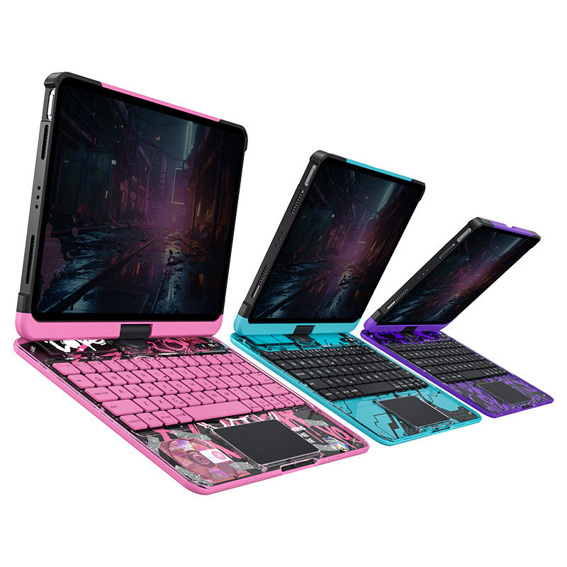 Transparent Rotating iPad Magic Keyboard Compatible with Apple Air5 One Pro Protective Case