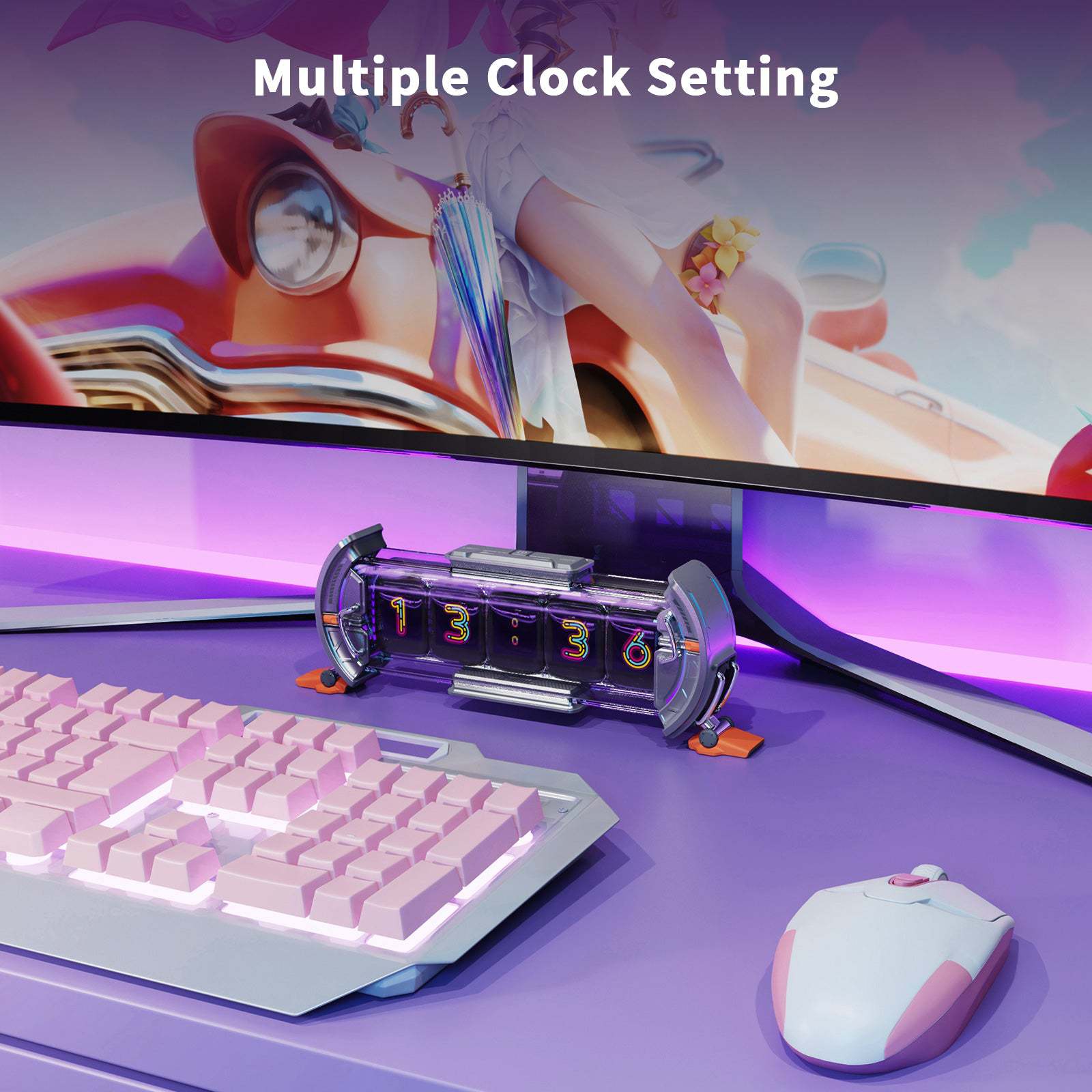 Divoom Times Gate Pixel Any Screen Glow Tube Clock Table Tower