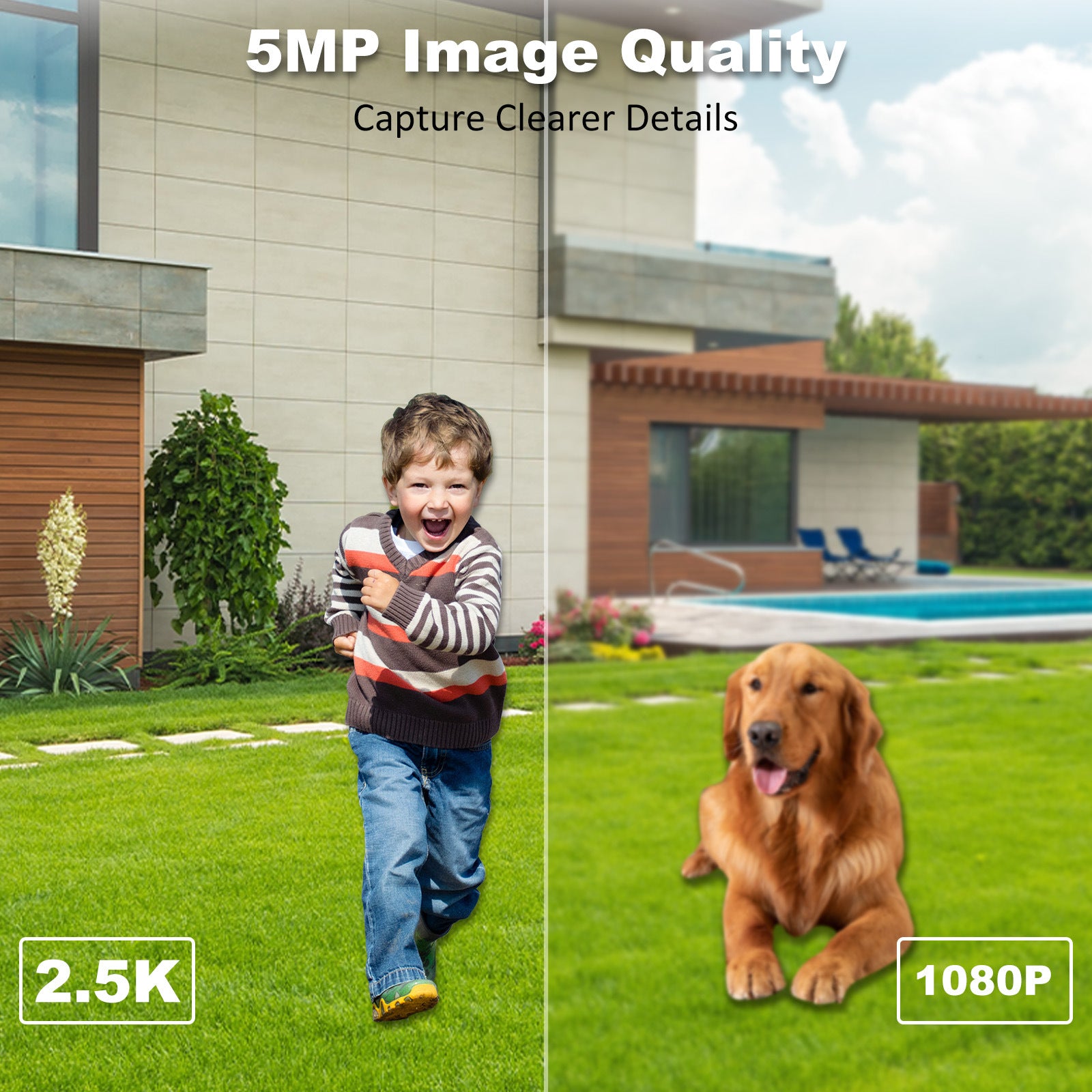 2.5K 5MP Magnetic Wireless Smart Surveillance Camera | 4000mAh Battery