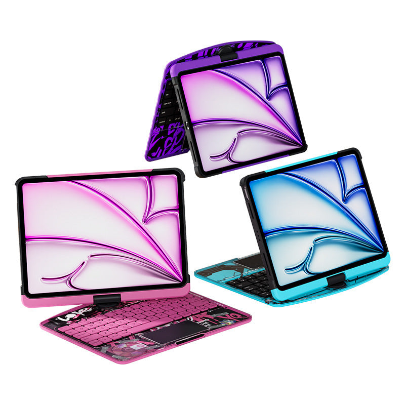 Transparent Rotating iPad Magic Keyboard Compatible with Apple Air5 One Pro Protective Case