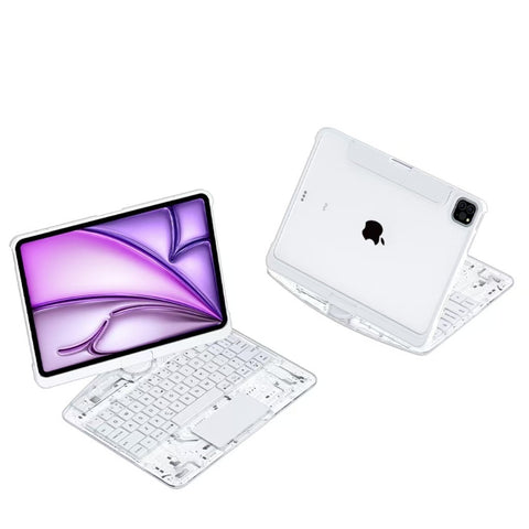 Transparent Rotating iPad Magic Keyboard Compatible with Apple Air5 One Pro Protective Case