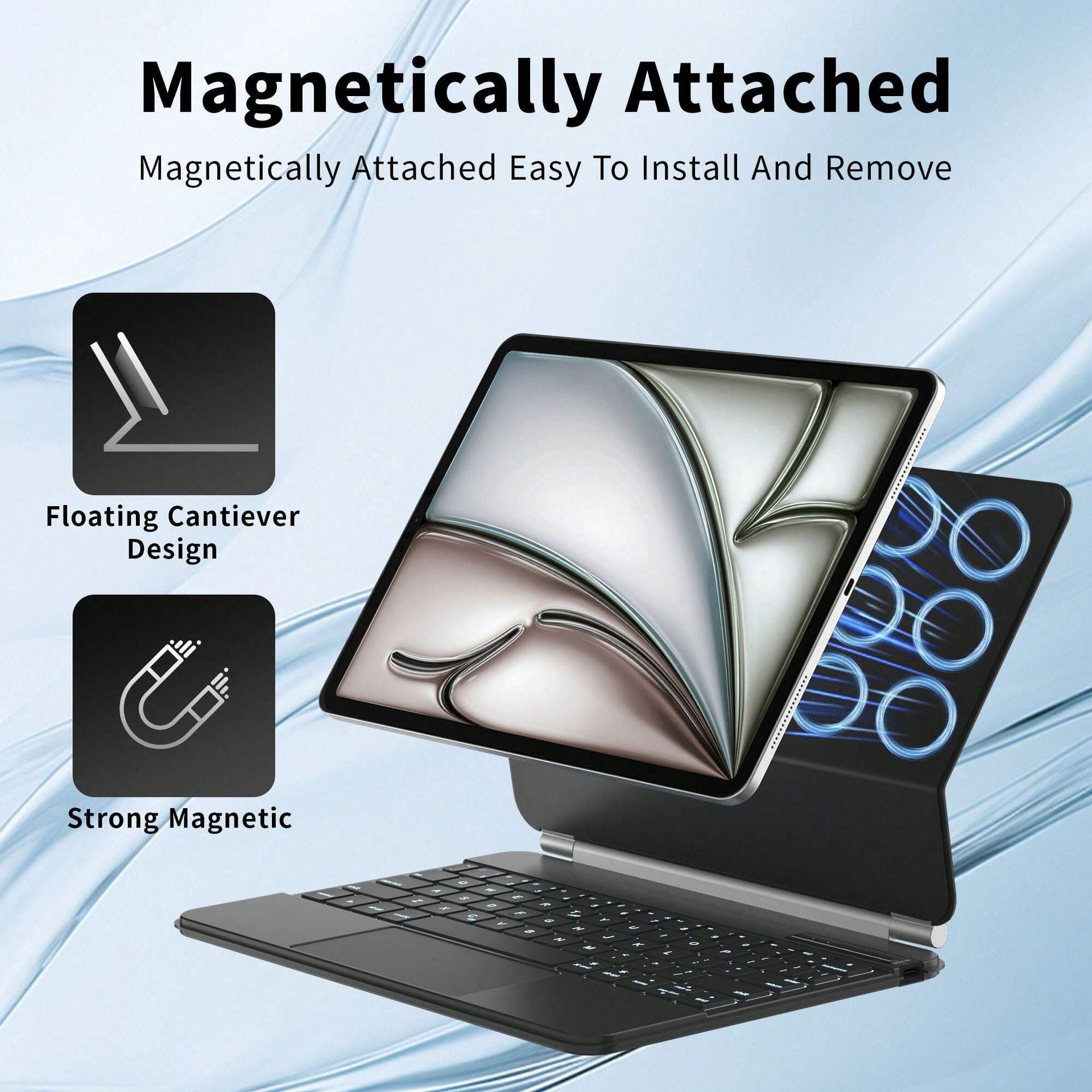 Compatible with ipad Magic Keyboard iPad 10th Generation Touch Keyboard Air 4/5 Magnetic Case New Pro 11