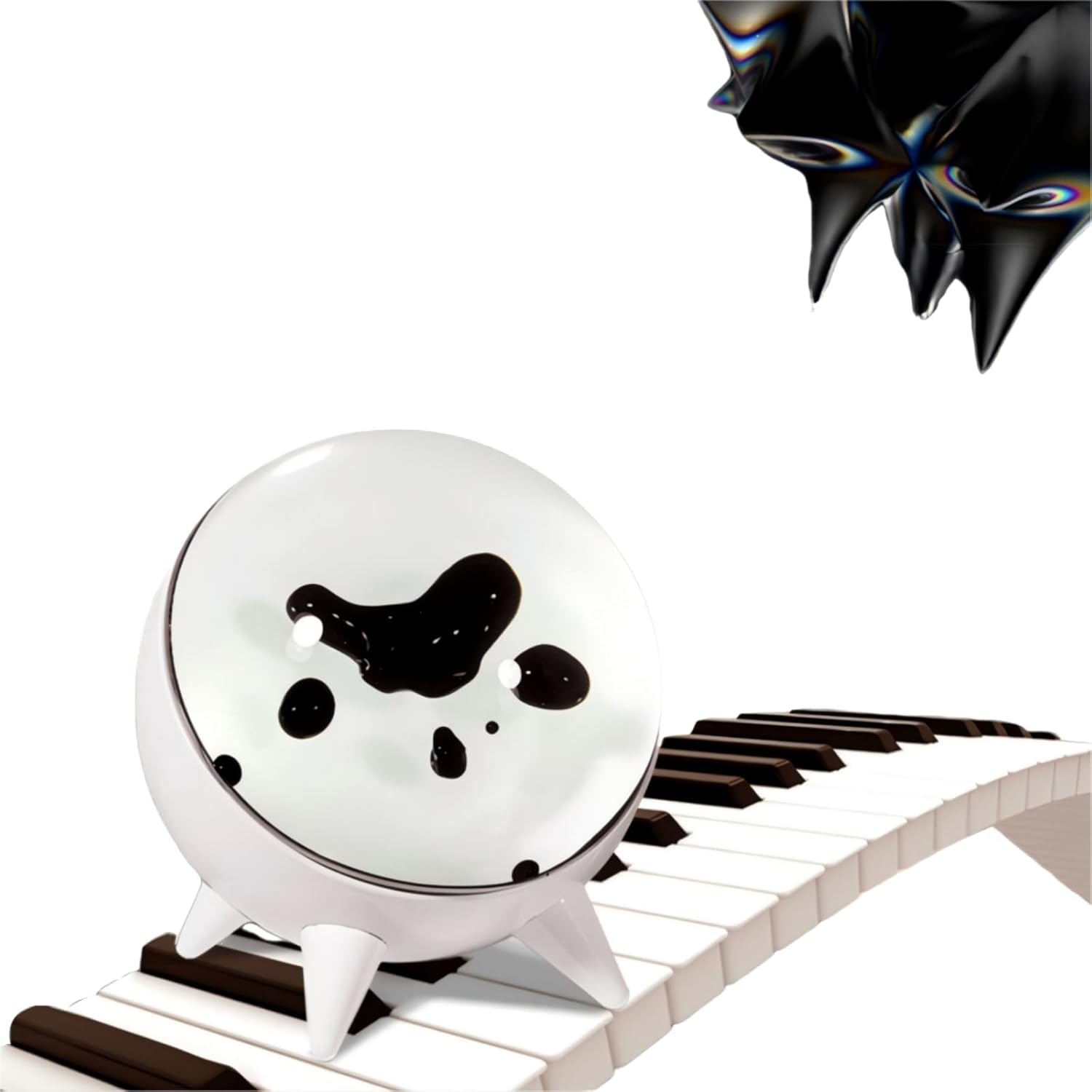 Ferrofluid Speaker Music Mate, Dancing Ferrofluid Sound Visualizer with Music Rhythm, Venom Magnet Liquid Toy, Desktop Decor