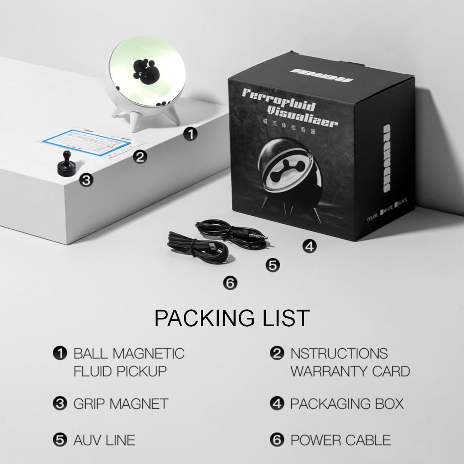 Ferrofluid Speaker Music Mate, Dancing Ferrofluid Sound Visualizer with Music Rhythm, Venom Magnet Liquid Toy, Desktop Decor