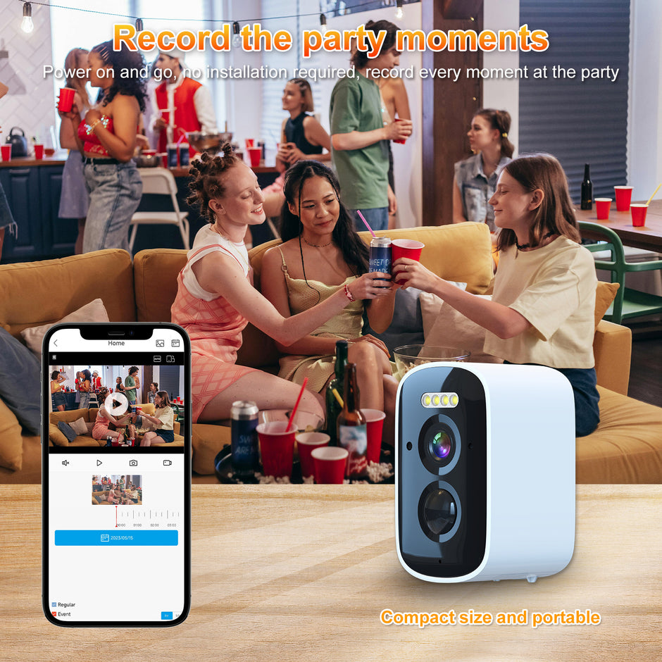 2.5K 5MP Magnetic Wireless Smart Surveillance Camera | 4000mAh Battery