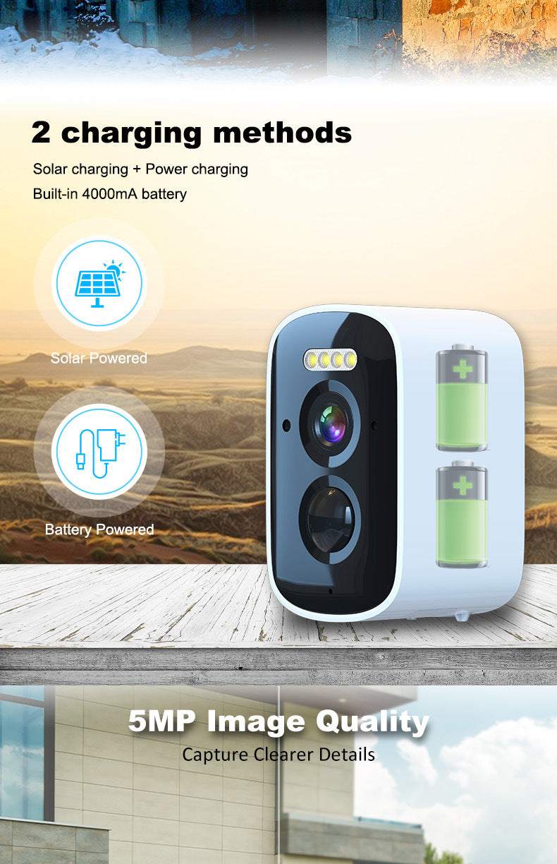 2.5K 5MP Magnetic Wireless Smart Surveillance Camera | 4000mAh Battery