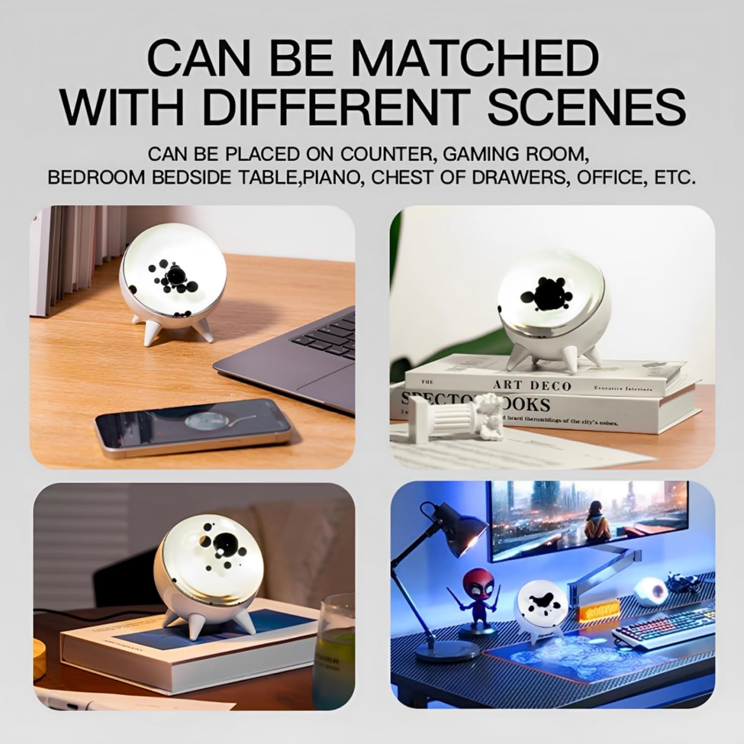 Ferrofluid Speaker Music Mate, Dancing Ferrofluid Sound Visualizer with Music Rhythm, Venom Magnet Liquid Toy, Desktop Decor