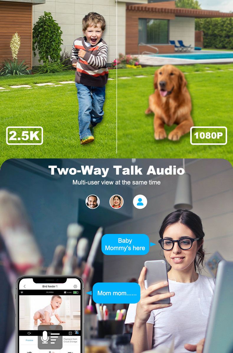 2.5K 5MP Magnetic Wireless Smart Surveillance Camera | 4000mAh Battery