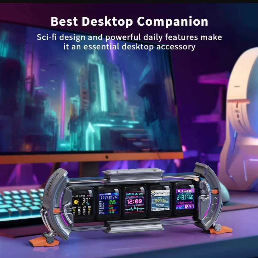 Divoom Times Gate Pixel Any Screen Glow Tube Clock Table Tower