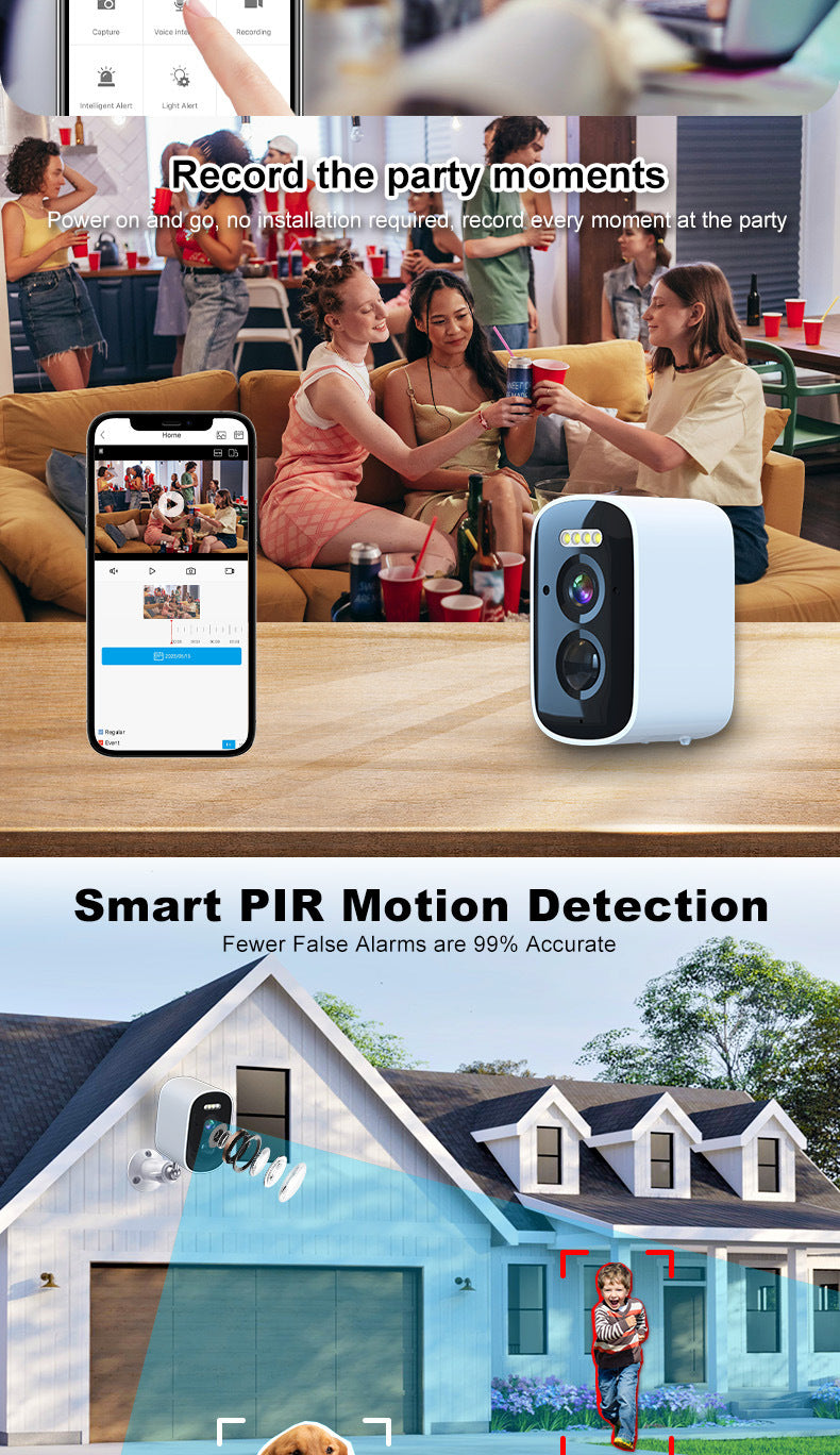 2.5K 5MP Magnetic Wireless Smart Surveillance Camera | 4000mAh Battery