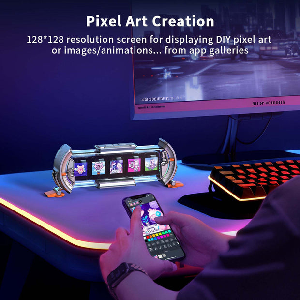 Divoom Times Gate Pixel Any Screen Glow Tube Clock Table Tower 