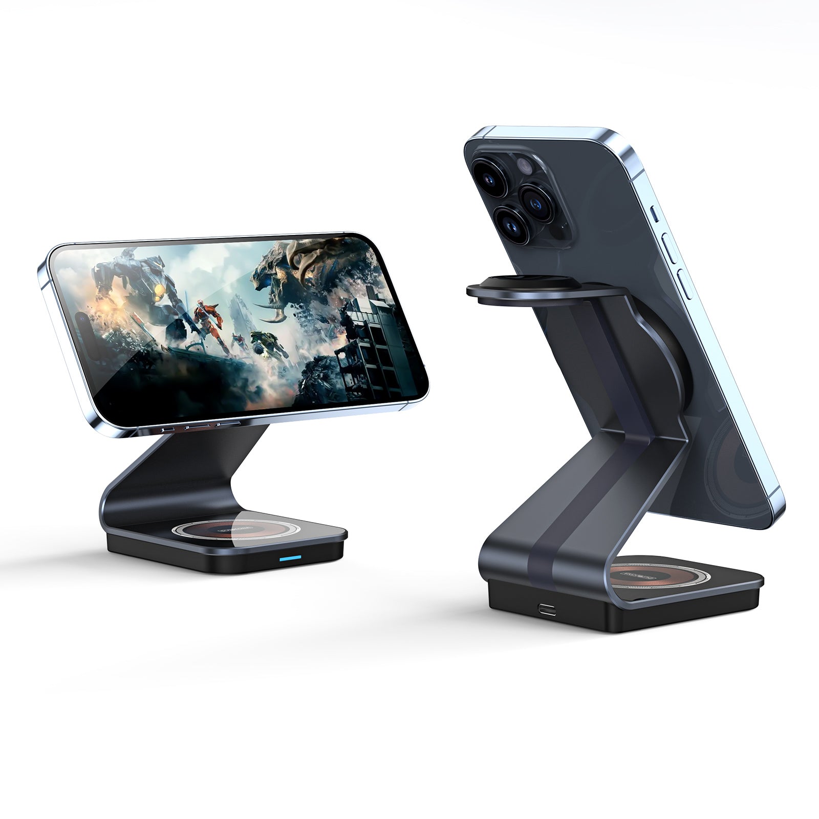 Sleek Fast-Charging 3-in-1 Wireless Charger – Simultaneously Power iPhone