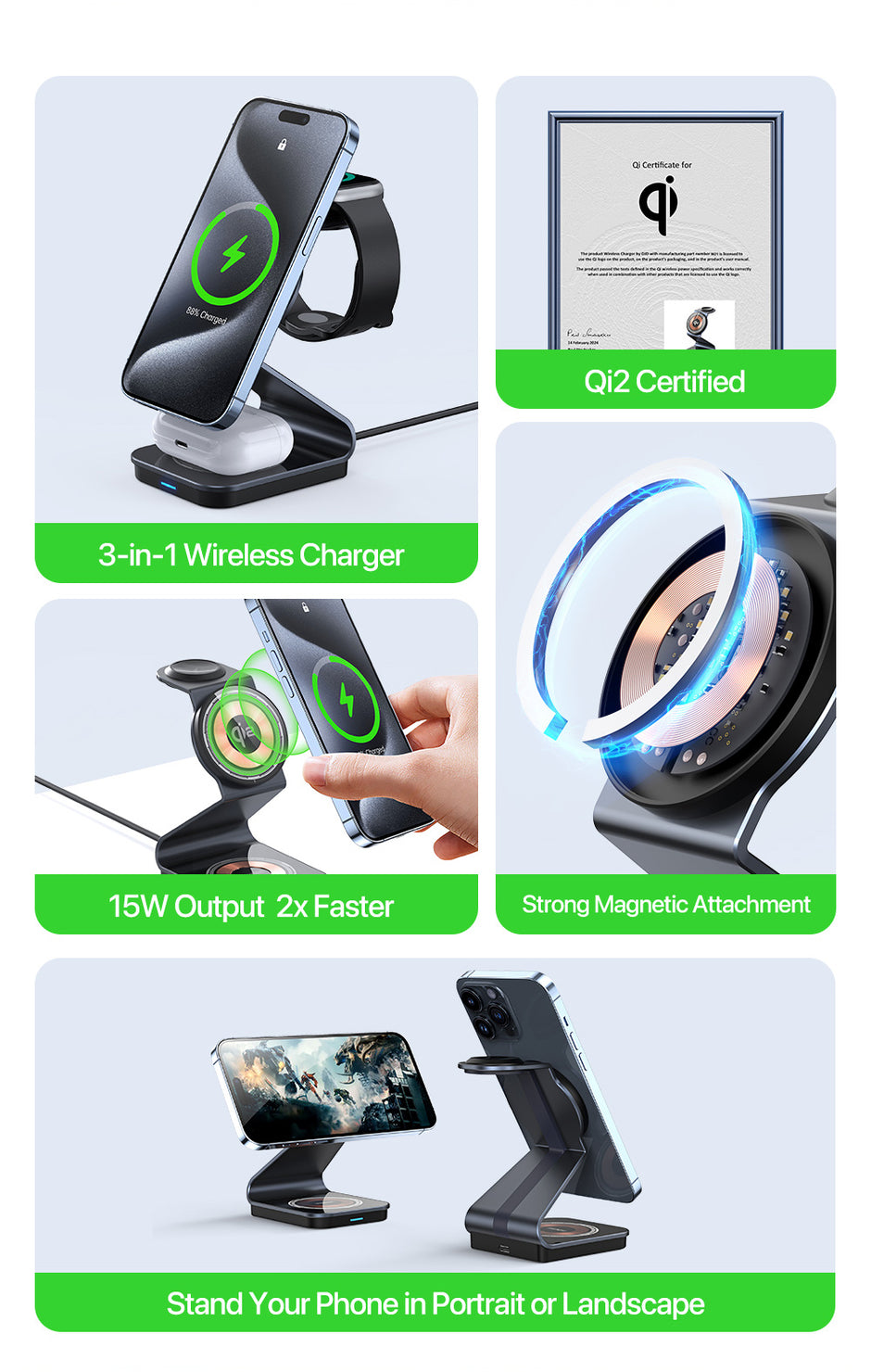 3-In-1 Wireless Charger