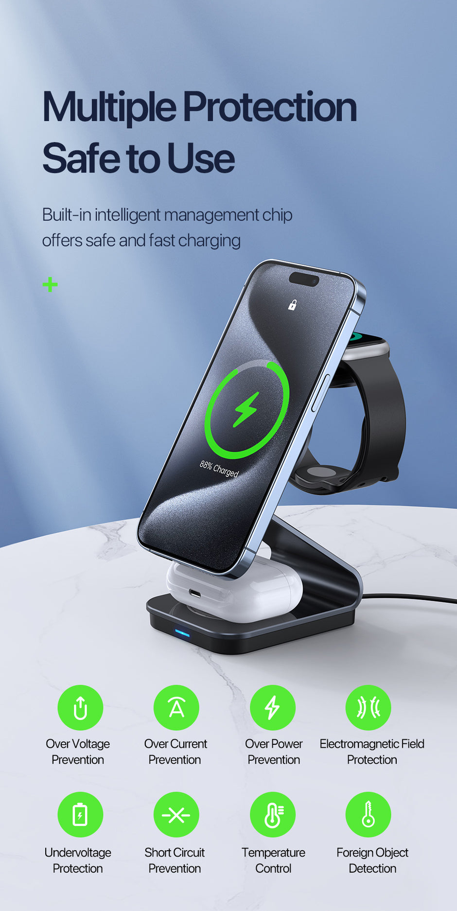 3-In-1 Wireless Charger