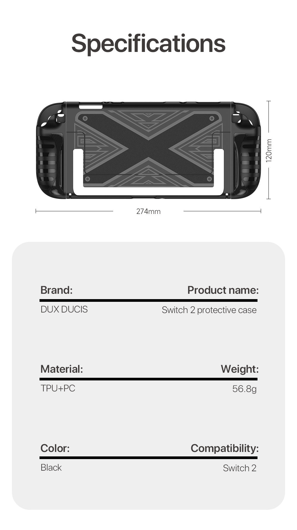 Protective Case + Screen Protector  for Switch 2
