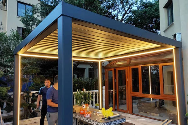 Electric Pergola - Motorized Louvered Roof System