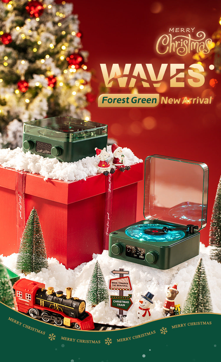 Creative Santa Claus Bluetooth Speaker Listening to Sea White Gift