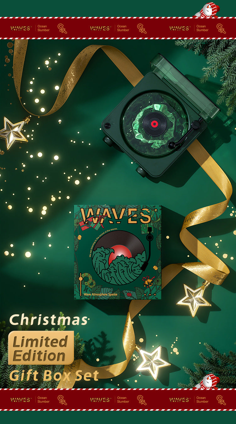 Creative Santa Claus Bluetooth Speaker Listening to Sea White Gift