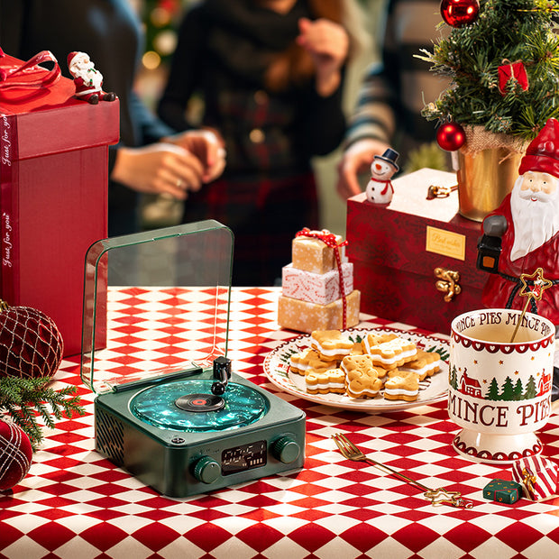 Creative Santa Claus Bluetooth Speaker Listening to Sea White Gift