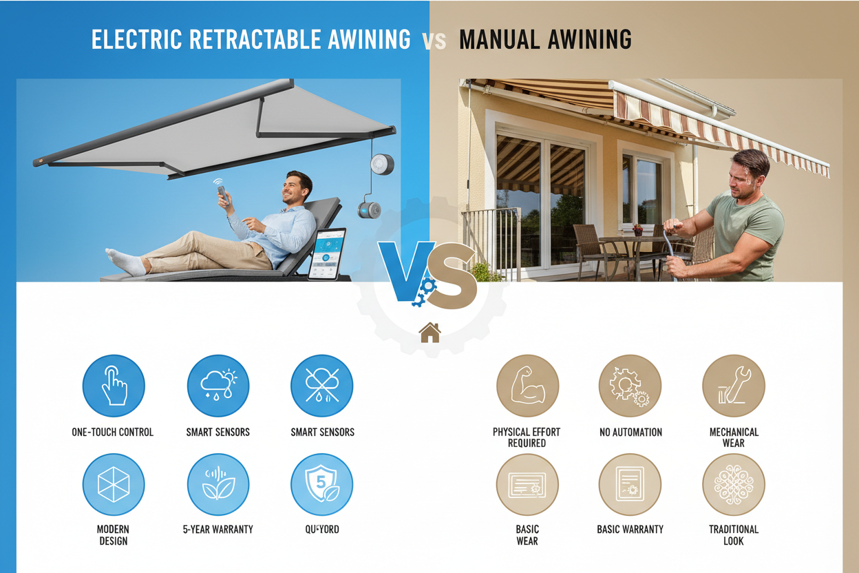 Electric vs Manual Awning Comparison