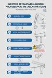 Step-by-step installation guide for electric retractable awning